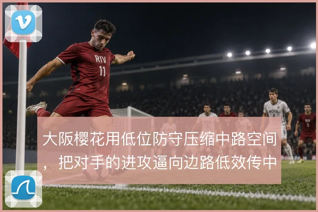 大阪樱花用低位防守压缩中路空间，把对手的进攻逼向边路低效传中